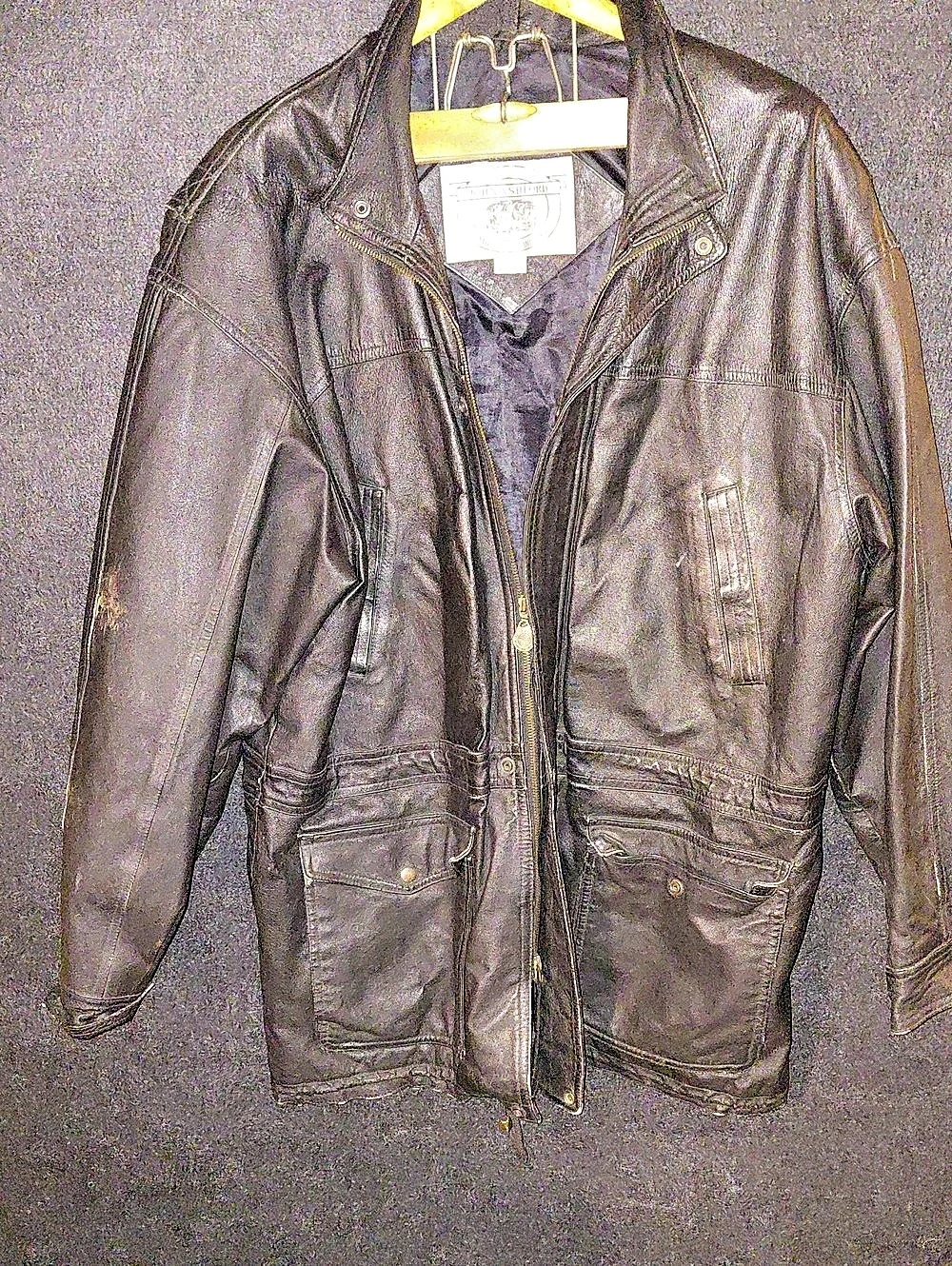 John Ashford Leather Jacket in Black